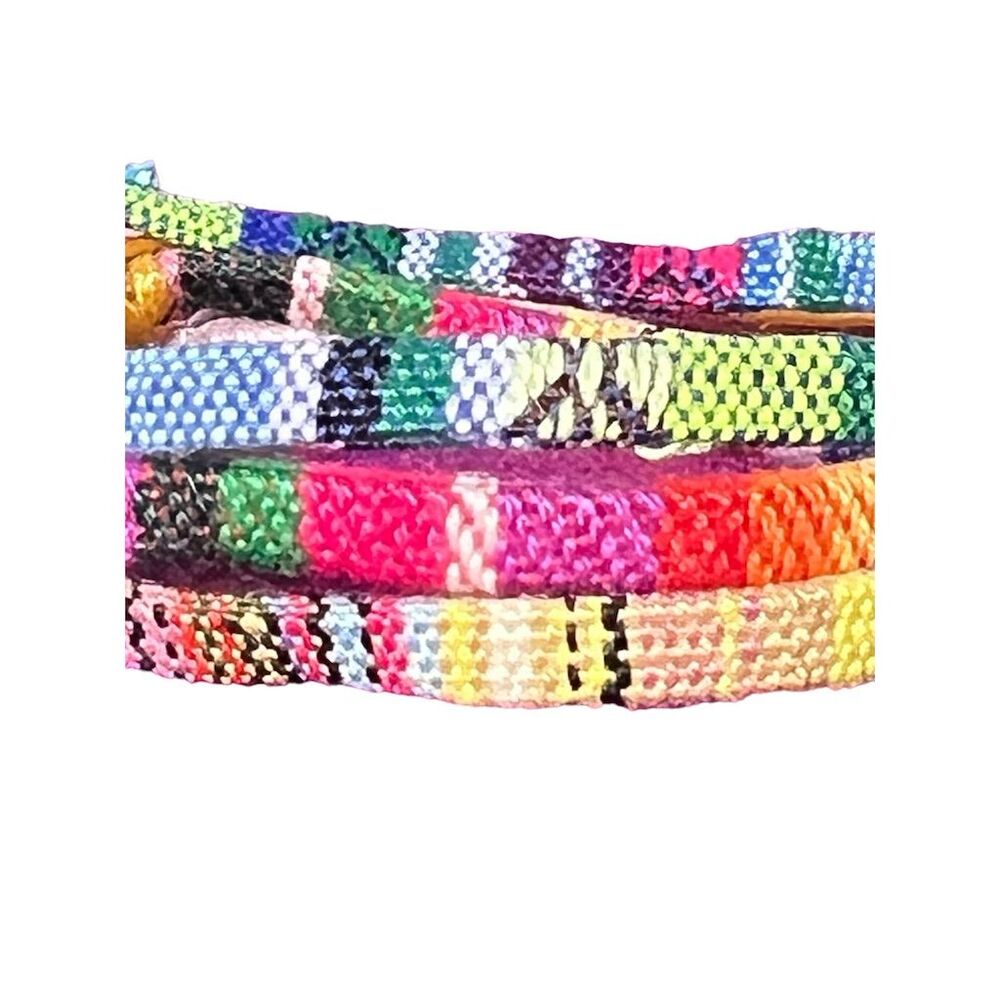 3pcs Handmade Adjustable Boho Friendship Bracelets Multicolor